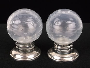 Mint Vintage 1950s Vogue Fishbowl Salt Pepper Shaker Set