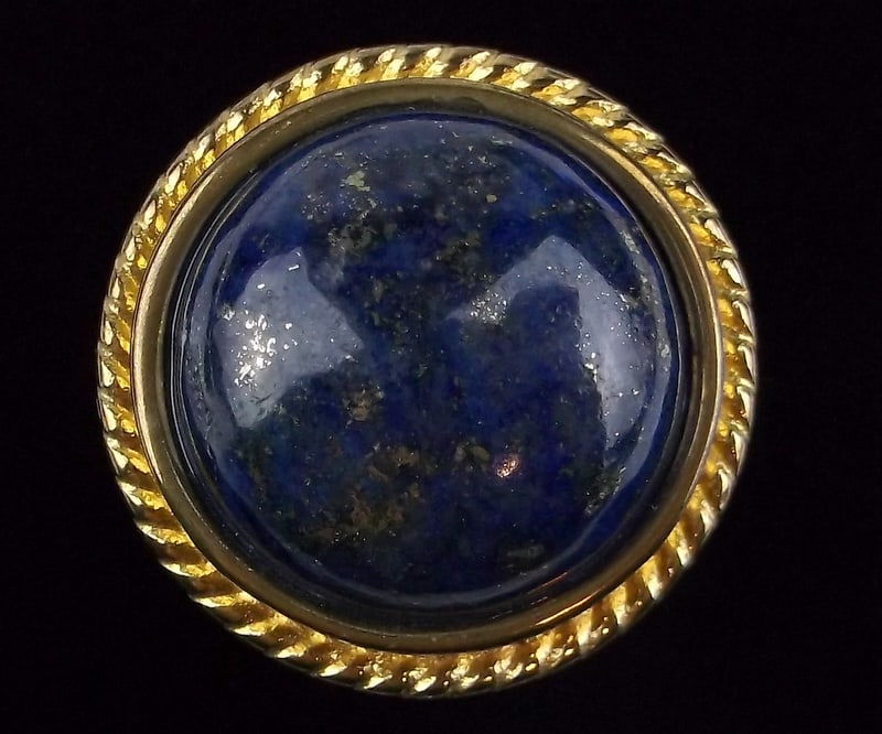 Mint Big Designer Lapis Lazuli Ring Size 6 (1 of 4)