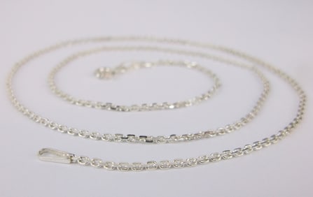 New Vintage Sterling Silver Chain Necklace 16"