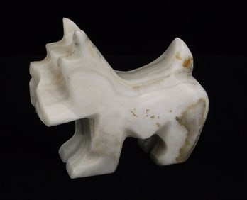 Mint Vintage Genuine Calcite Soapstone Dog Sculpture