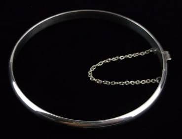 Stunning Vintage Sterling Silver Bangle Bracelet 6-7.5" Fit