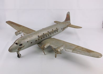 Rare 1950s Marx Steel PanAm World Airways Airplane Huge