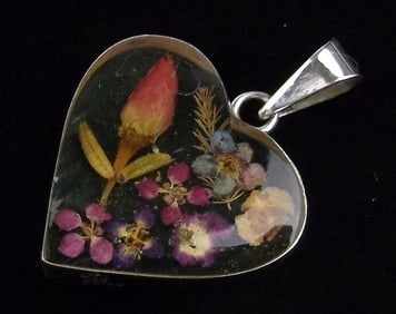 Mint Vintage Taxco Sterling Silver Flower Pendant