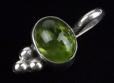 Mint Vintage Navajo Sterling Silver Peridot Pendant