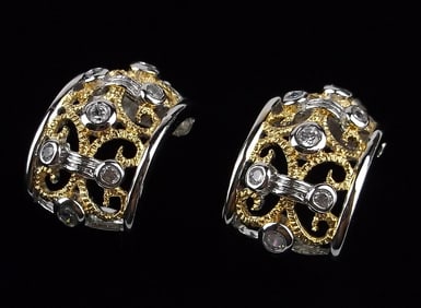 Big Mint Heavy Sterling Silver Earrings Set