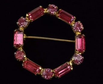 Stunning Vintage 1950s Rhinestone Brooch