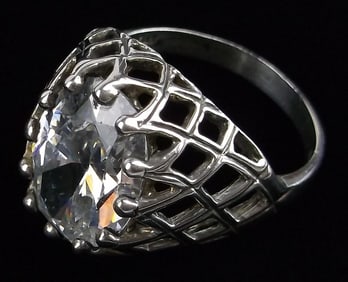 Mint Vintage Kabana Sterling Silver Gem Ring 7