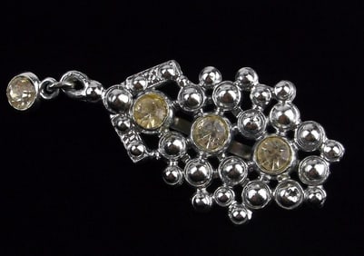 New Vintage 1930s MMC Art Deco Rhinestone Brooch