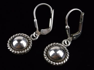 Mint Vintage Sterling Silver Drop Earrings