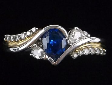 Mint Designer Sterling Silver Blue Iolite Ring 6.5