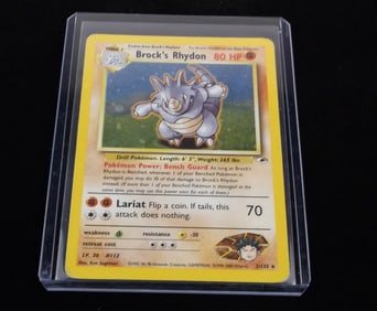 2000 Pokemon WOTC Brocks Rhydon Rare Holo Card