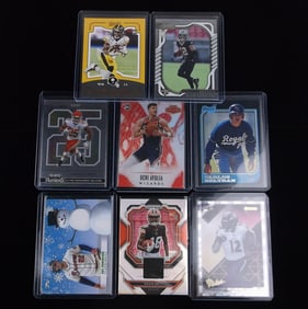8 Football Baseball Basketball Jersey RC Prizm Card Lot