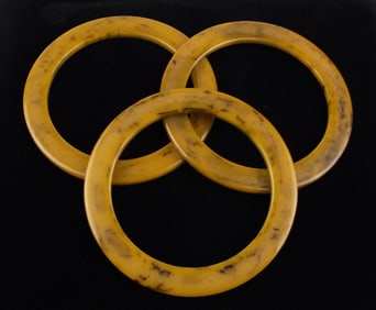 3 Gorgeous Vint 1940s Bakelite Bangle Bracelet Set