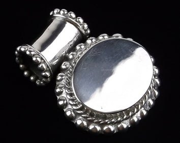 Mint Vintage Thick Heavy Sterling Silver Pendant