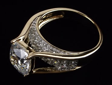 New Designer Gold Over Sterling Engagement Ring 11