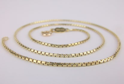 New Vintage UnoAErre Thick 14kt Gold Chain Necklace 15.5" 4.73g