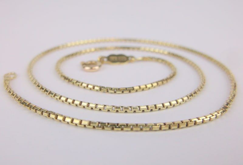 New Vintage UnoAErre Thick 14kt Gold Chain Necklace 15.5" 4.73g (1 of 5)