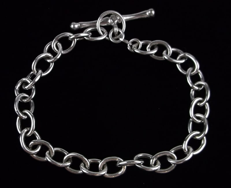 Mint Vintage Sterling Silver Chain Bracelet 7.5" (1 of 3)