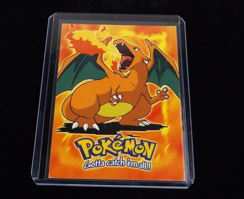 Nice 1999 Topps Blue Label Charizard Evolution Card (1 of 2)