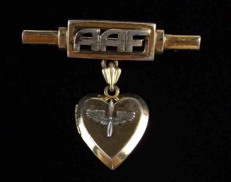 Gorgeous 1940s US Army Air Force Sweetheart Brooch WWII: excellent condition