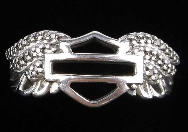 Mint MOD Harley Davidson Motorcycles Sterling Ring 7 Womens (1 of 3)
