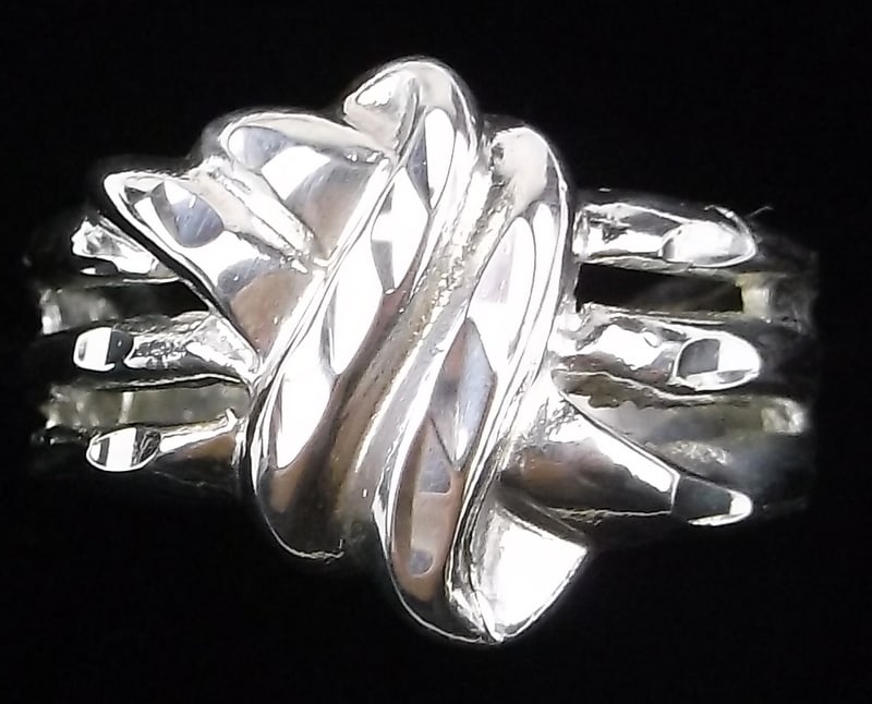 Mint Vintage Sterling Silver Design Ring 6.5 (1 of 3)