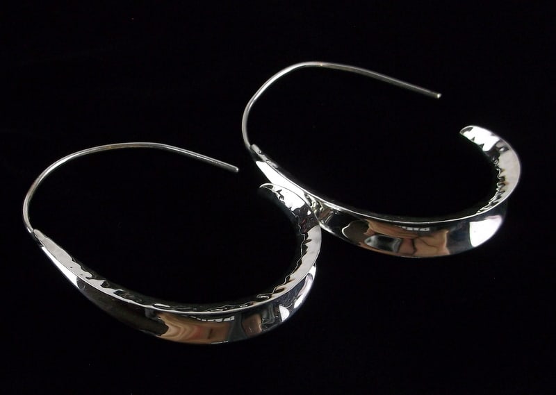 Big New Vint Taxco Sterling Silver Drop Earrings (1 of 3)