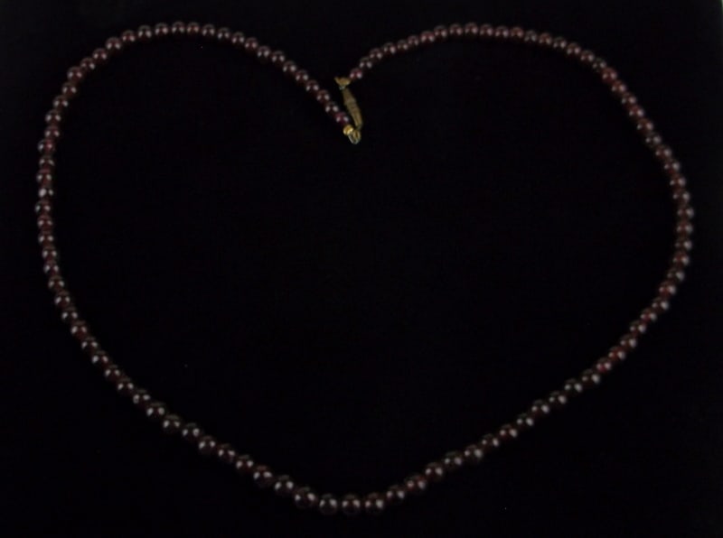 Mint Vintage 1950s Genuine Garnet Necklace 18": Mint Condition, In Like New Condition, Perfect