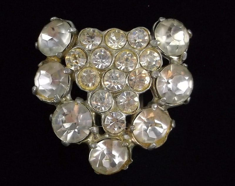 Stunning Vintage 1920s Art Deco Rhinestone Clip Brooch (1 of 3)