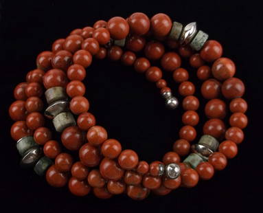 New Robert Lee Morris Sterling Silver Red Jasper Wrap Bracelet: Solid Sterling Silver Guaranteed, in Brand New Never Worn Condition.