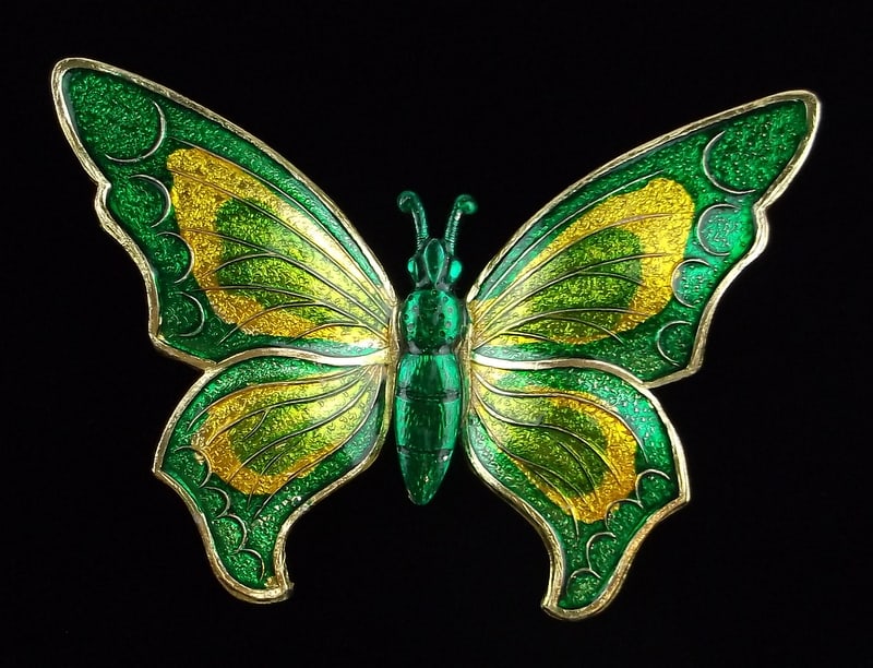 Mint Vint 1950s Germany Enameled Butterfly Brooch (1 of 3)