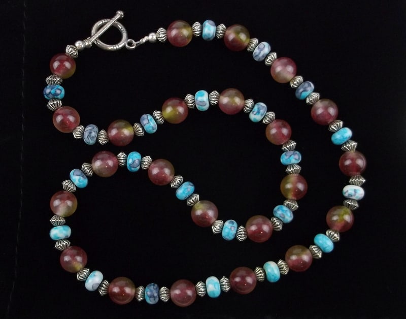 Mint Vintage Sterling Silver Gemstone Necklace 18": Guaranteed Solid 925 Sterling Silver, in Excellent Condition