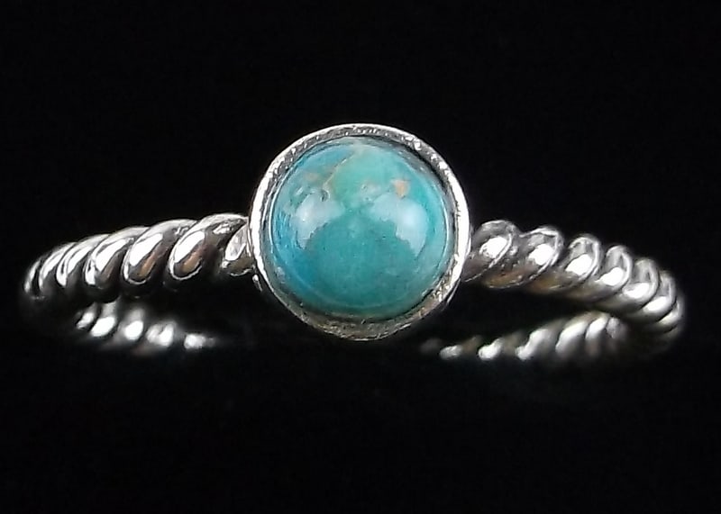 New Sterling Silver Turquoise Ring Size 7 (1 of 2)