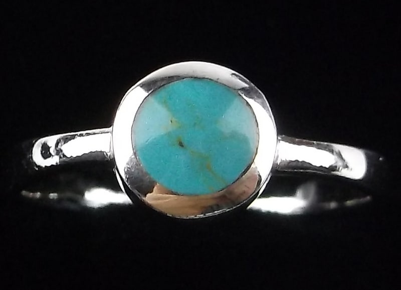 New Sterling Silver Turquoise Ring Size 7.5 (1 of 2)
