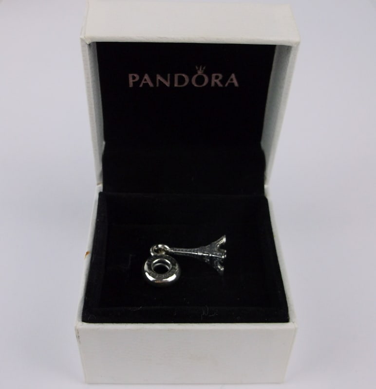 New Boxed Pandora Sterling Eiffel Tower Charm Bead (1 of 3)