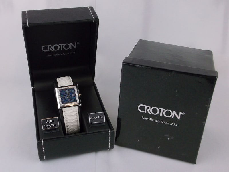 New Croton Natural Opal Wristwatch In Box Works Great: new condition
