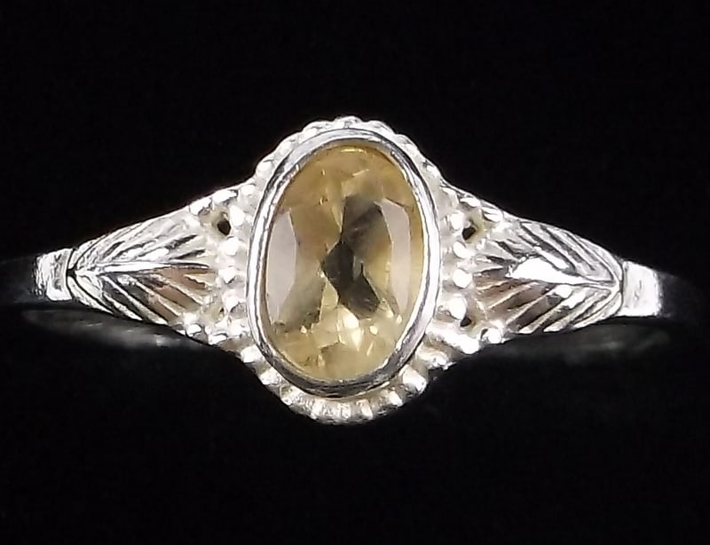 New Sterling Silver Citrine Ring Size 8 (1 of 2)
