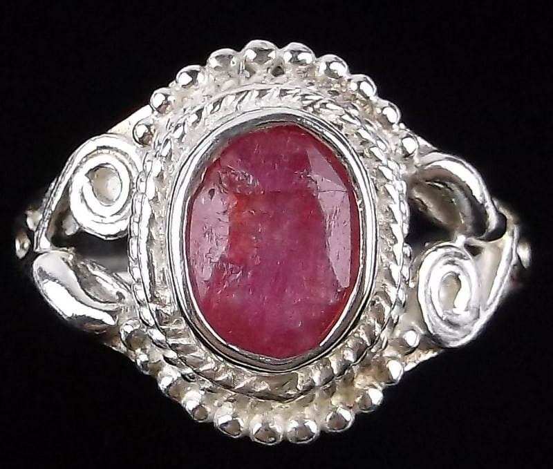 New Sterling Silver 1ct Ruby Ring Size 7 (1 of 2)