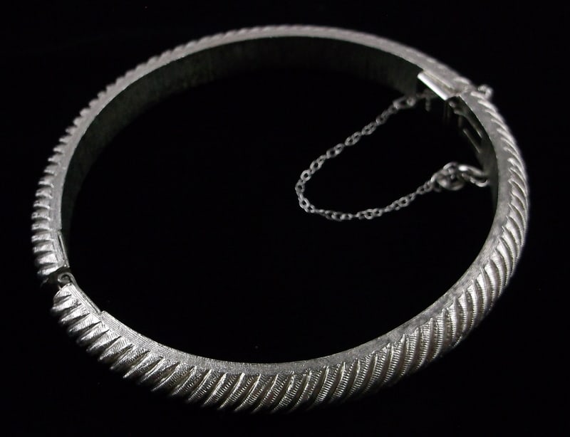 Mint Vintage 1950s Crown Trifari Hinge Bracelet 6-7.5": Mint Condition, In Like New Condition, Perfect