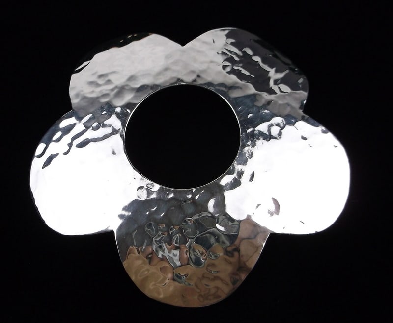 Big Mint Vintage Taxco Sterling Silver Flower Pendant (1 of 3)