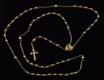 Mint Vintage Catholic Rosary 26"