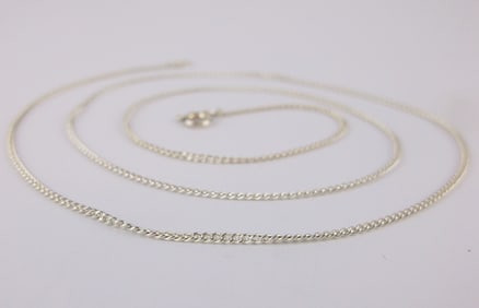 New Vintage 1950s Sterling Silver Chain Necklace 19"