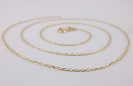 New Vintage Gold Over Sterling Chain Necklace 18"