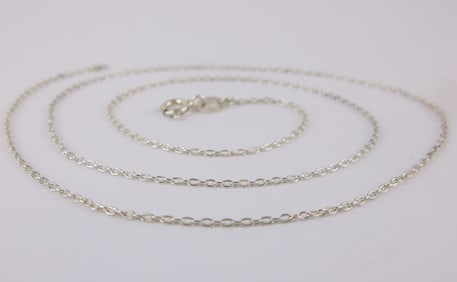Mint Vintage Sterling Silver Chain Necklace 18"