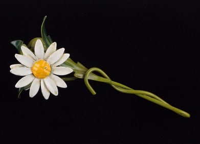 Mint Vint 1950s Italian Daisy Enameled Candle Snuffer