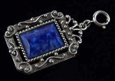 New Vintage 1960s Lucite Cross Pendant