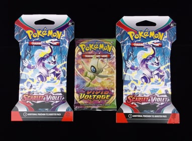 3 New Sealed Pokemon TCG Trading Card Packs