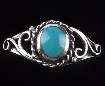New Sterling Silver Turquoise Ring Size 6