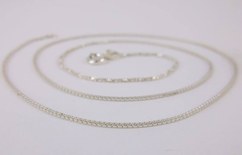 Mint Vint Italian Sterling Silver Box Chain Necklace 19" (1 of 2)