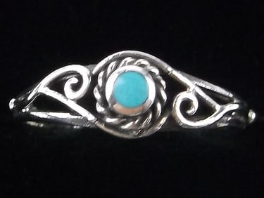 New Sterling Silver Turquoise Ring Size 5.5